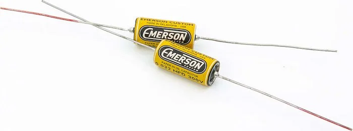 Emerson Custom Paper-in-Oil Capacitors - 0.022uf, Yellow & Cream<br>Pack of 5