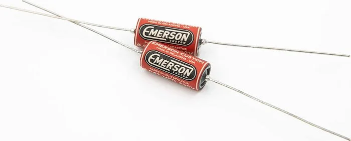 Emerson Custom Paper-in-Oil Capacitors - 0.047uf, Red & Cream<br>Pack of 5