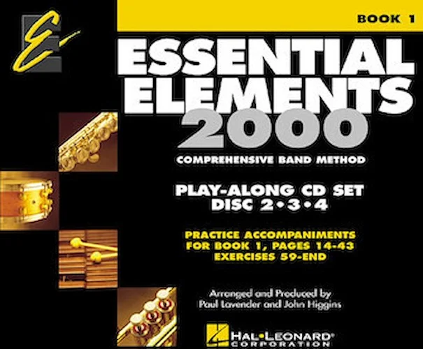 Essential Elements for Band - Book 1 Play-Along CD Set - Brass/Woodwinds - Discs 2, 3 & 4 (Exercises 59-end)