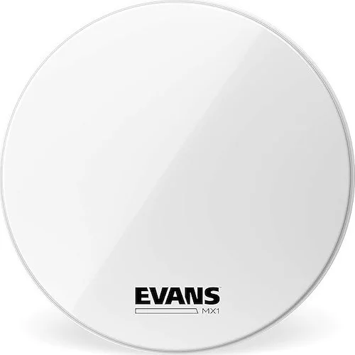 Evans MX1 White Marching Bass Drum Head, 14 Inch