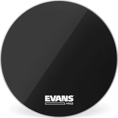 Evans MX2 Black Marching Bass Drum Head, 30 Inch