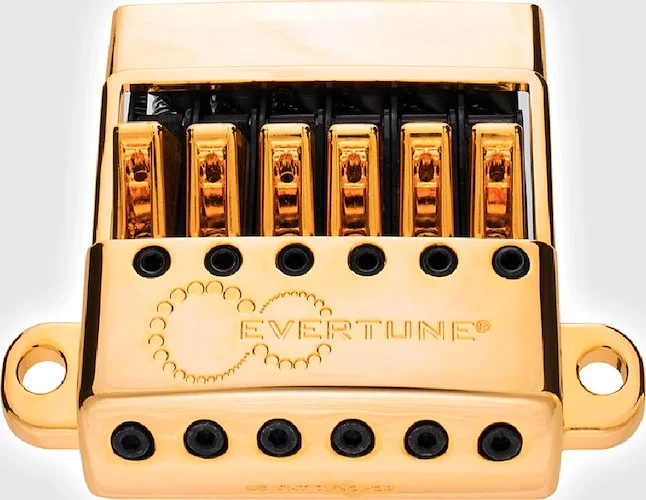 Evertune G Model 6 String Bridge for Gibson Style Guitars Gold (Long)