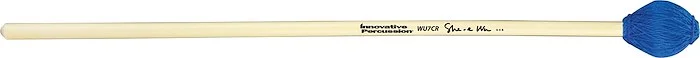 Extremely Hard Concerto Marimba Mallets - Electric Blue Bamboo Cord - Rattan - She-e Wu Series Concert Marimba Mallets