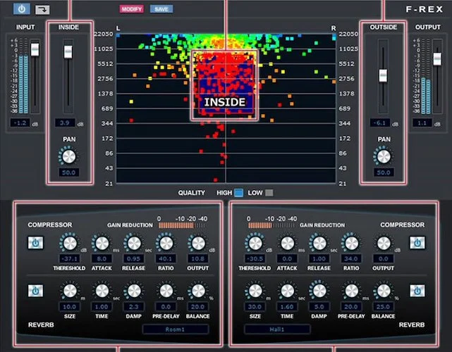 F-REX (Download) <br>Analyze & visualize gain, frequency, pan and independently process sonic area