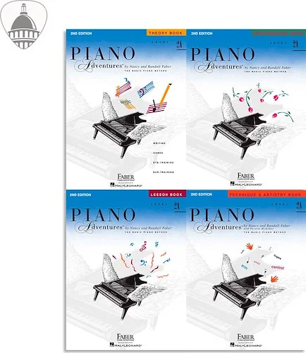 Faber Piano Adventures Level 2A Bundle- Lesson, Performance, Technique & Artistry, and Theory Books 4 in 1 Package