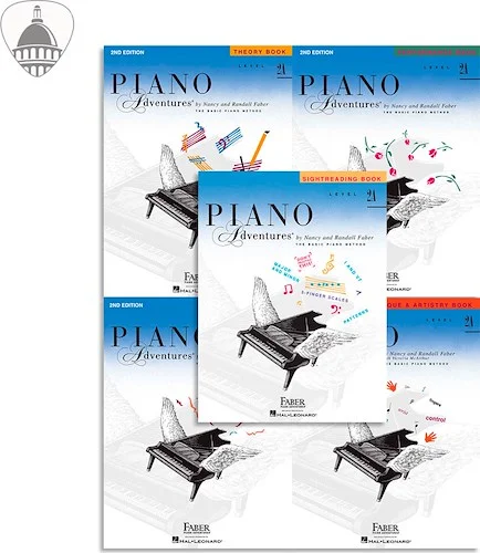 Faber Piano Adventures Level 2A Bundle- Lesson, Performance, Technique & Artistry, and Theory Books 5 in 1 Package