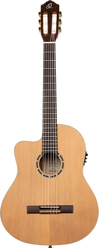 Family Series Pro Left-Handed Solid Top Slim Neck Acoustic-Electric Nylon Classical Guitar w/ Bag