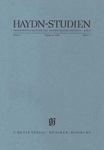 Februar 1966 - Haydn Studies Volume I, No. 2