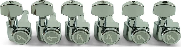 Fender 6 In Line "F" Series Chrome Locking Tuning Machines