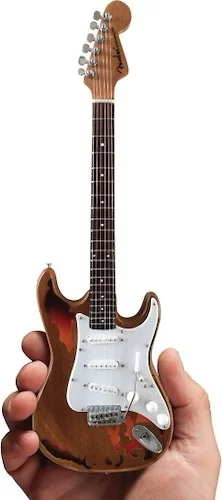 Fender(TM) Stratocaster(TM) - Aged Sunburst Distressed Finish - Officially Licensed Miniature Guitar Replica