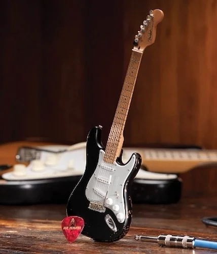 Fender(TM) Stratocaster(TM) - Black Vintage Distressed - Officially Licensed Miniature Guitar Replica