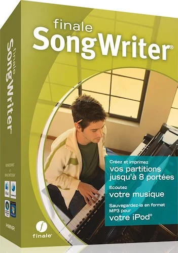 Finale SongWriter® French: Créez et imprimez vos partitions jusqu'à 8 portées!
