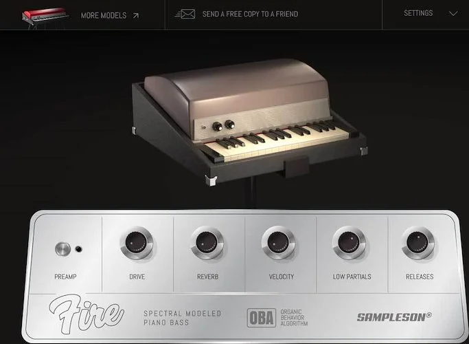 Fire (Download) <br>Spectral Modeled Piano Bass