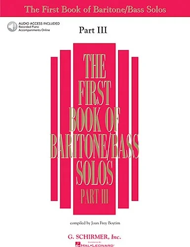First Book of Baritone/Bass Solos - Part III