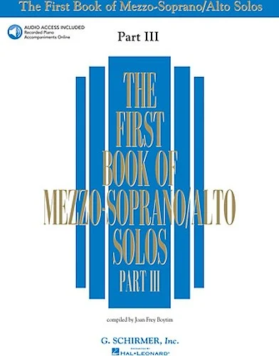 First Book of Mezzo-Soprano Solos - Part III