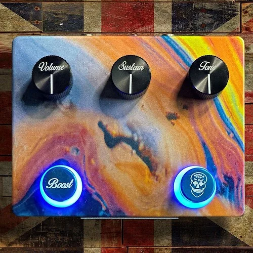 Flattley Boutique Effects Pedals Guitar Platinum Range - Solaris Pro Fuzz Pedal with Boost 