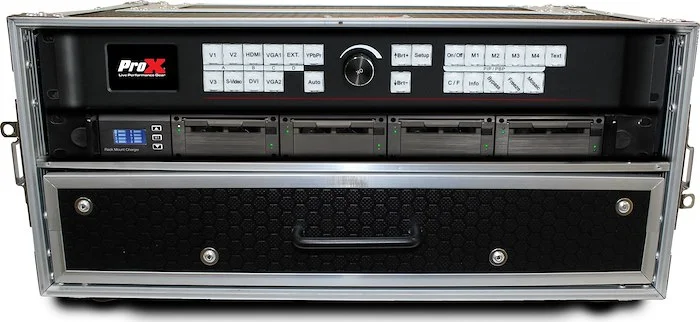 Flight Case ATA Style Rack Case 12 In. Deep 2U W-2U Drawer