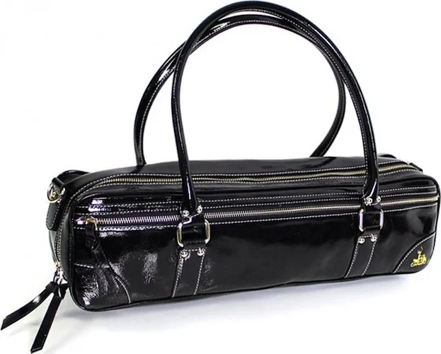 FluterScooter Flute Bag, Black Patent Leather