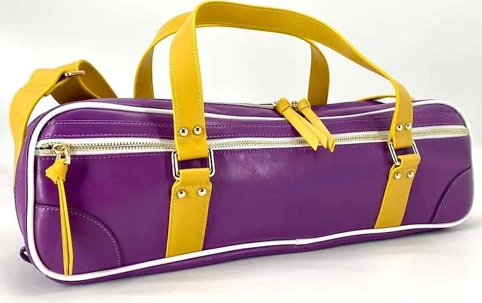 FluterScooter Flute Bag, Purple and Gold, School Spirit