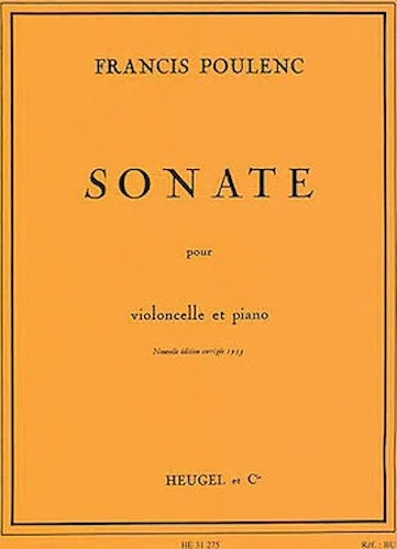 Francis Poulenc - Sonate Pour Violoncelle Et Piano