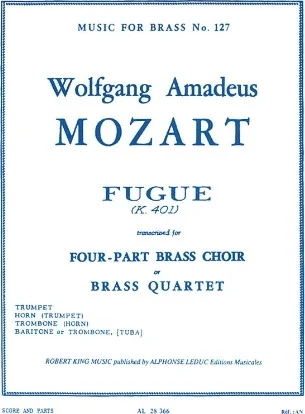 Fugue K401 (quartet-brass)