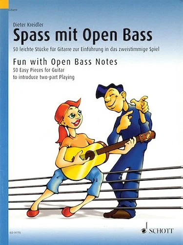 Fun With Open Bass Notes - 50 Easy Pieces for Guitar to introduce two-part playing