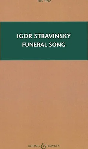Funeral Song, Op. 5 - Hawkes Pocket Score 1592