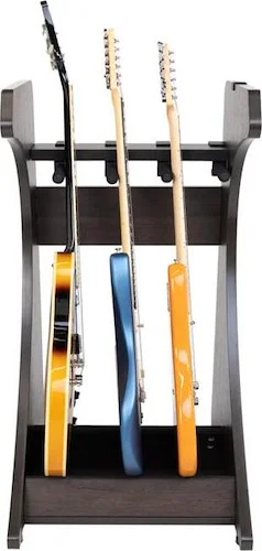 Gator Elite Three Electric/Acoustic Guitar Rack – Brown