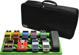 Gator Green Aluminum Pedal Board; Large w/ Carry Bag