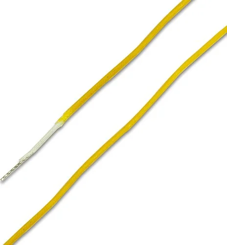 Gavitt Single Conductor Vintage Cloth Wire - Yellow - 1 Foot Bulk