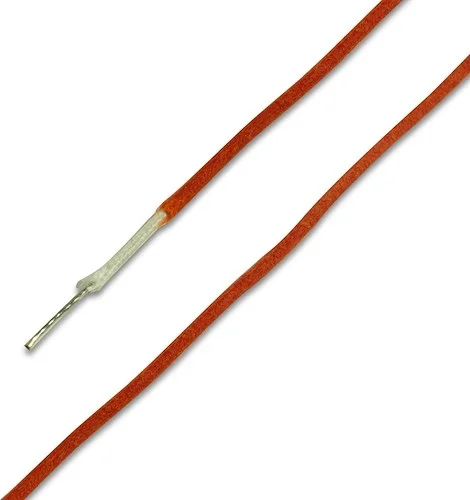 Gavitt Single Conductor Vintage Cloth Wire - Orange - 1 Foot Bulk