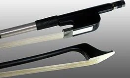 Glasser Premium Fiberglass French Bass Bow Silver Wrap 1/4