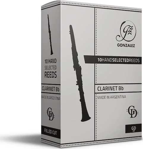 Gonzalez Reeds, Bb Clarinet, GD Cut, 10ct., Strength 5