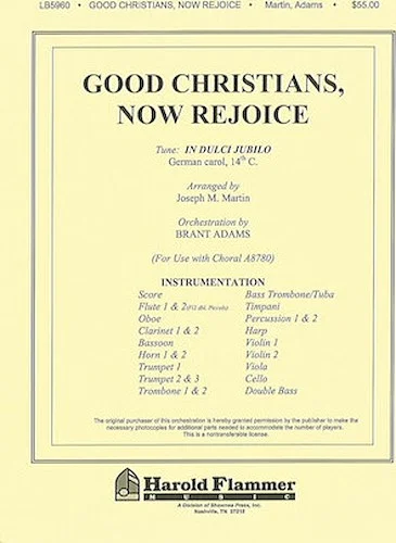 Good Christians, Now Rejoice (from Voices Of Xmas) (orch For A8780)
