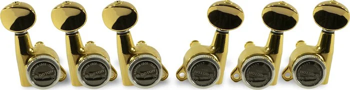 Gotoh 3 Per Side Rear Locking Tuning Machines Gold