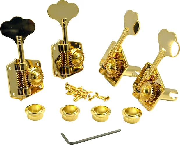 Gotoh 4 In Line Res-O-Lite Replacement Tuning Machines For Pre-CBS Fender Basses Gold