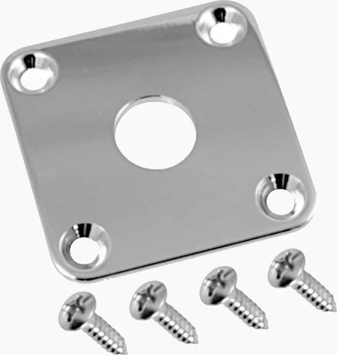 Gotoh Square Jackplate for Les Paul®<br>Chrome (metal)