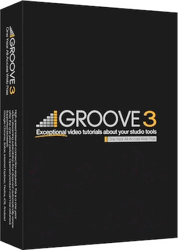 Groove 3 Online Video Tutorial Site - 1-Year Subscription Card - Retail Edition with 3 Free Extra Months