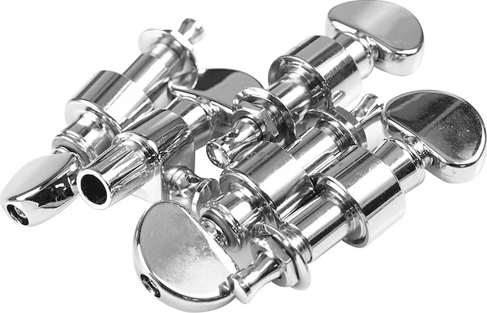 Grover Geared Banjo Pegs (Set of 5) Chrome Metal Buttons