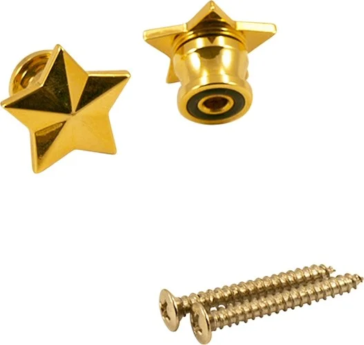 Grover Star Strap Button Set Of 2 Gold