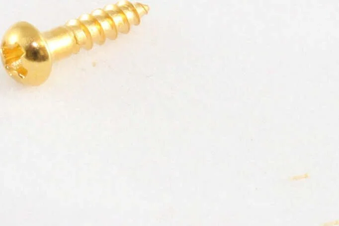 GS-3376 Small Tuner Screws<br>Gold, Pack of 100