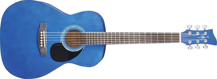 Jay Turser JJ43 Acoustic Guitar - Trans Blue Finish