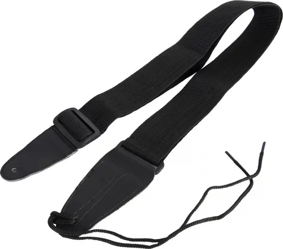 Guitar Strap with Leather Ends (Black) Image