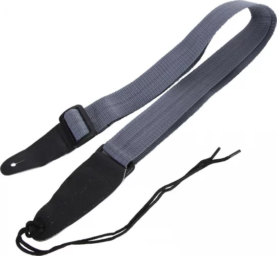 Guitar Strap with Leather Ends (Grey)