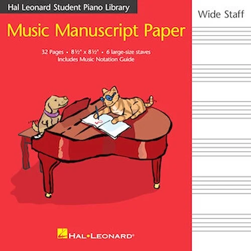 Hal Leonard Student Piano Library Music Manuscript Paper - Wide Staff - Wide Staff