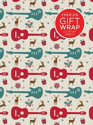 Hal Leonard Wrapping Paper - Guitars & Reindeer Theme
