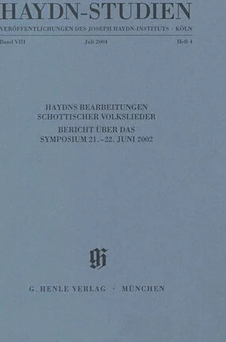 Haydns Bearbeitungen schottischer Volkslieder - Haydn Studies Volume VIII, No. 4
