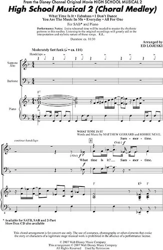 High School Musical 2 - (Choral Medley)