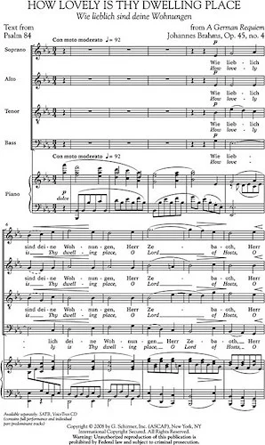 How Lovely Is Thy Dwelling Place - (from A German Requiem)