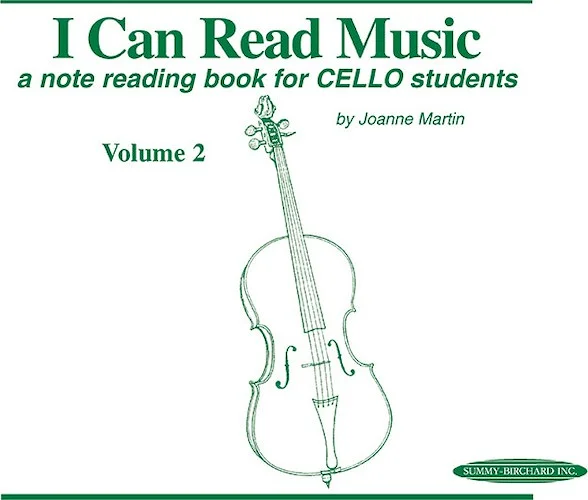I Can Read Music, Volume 2: A note reading book for CELLO students